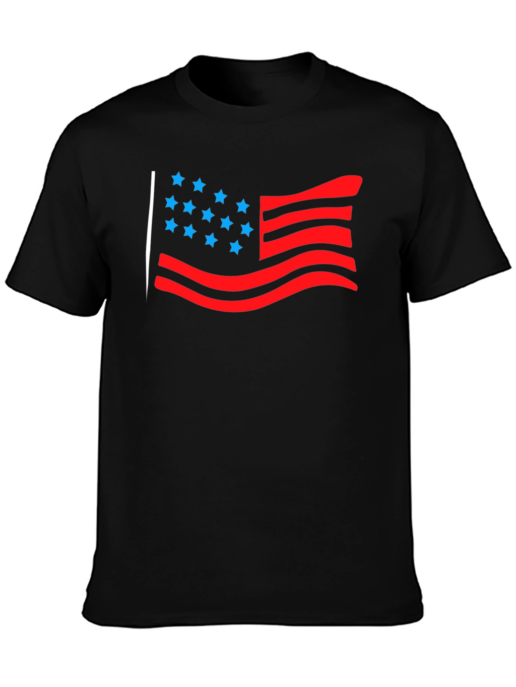 American Flag Graphic Tee - Black