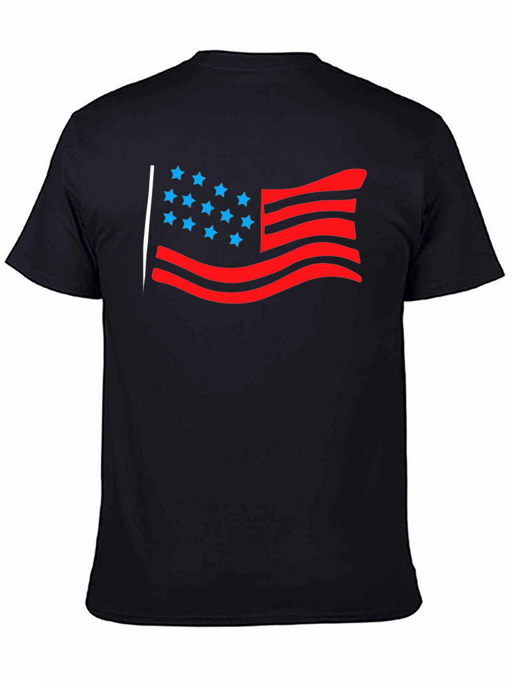 American Flag Graphic Tee - Black