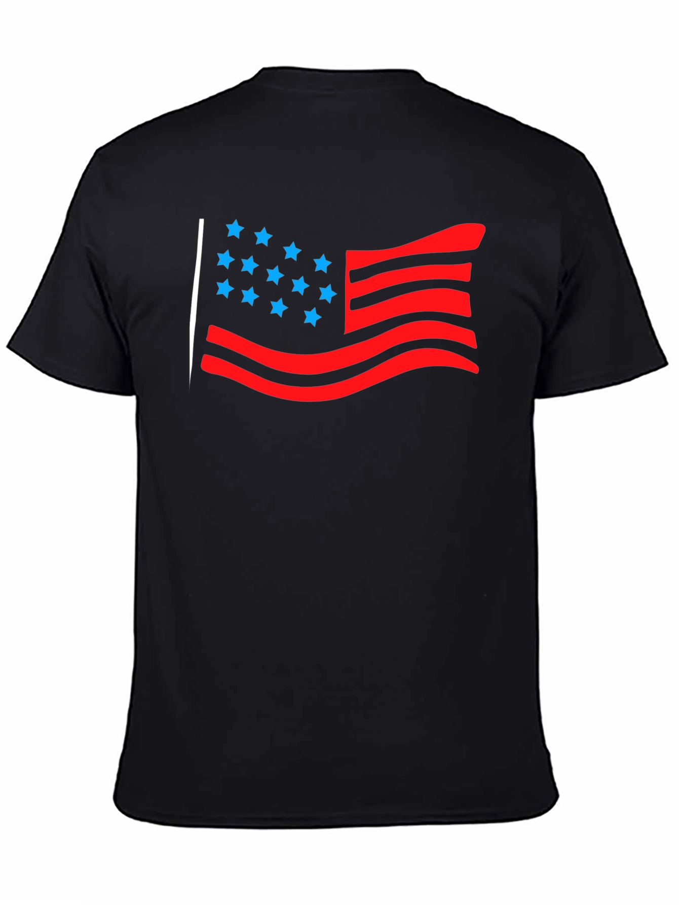 American Flag Graphic Tee - Black