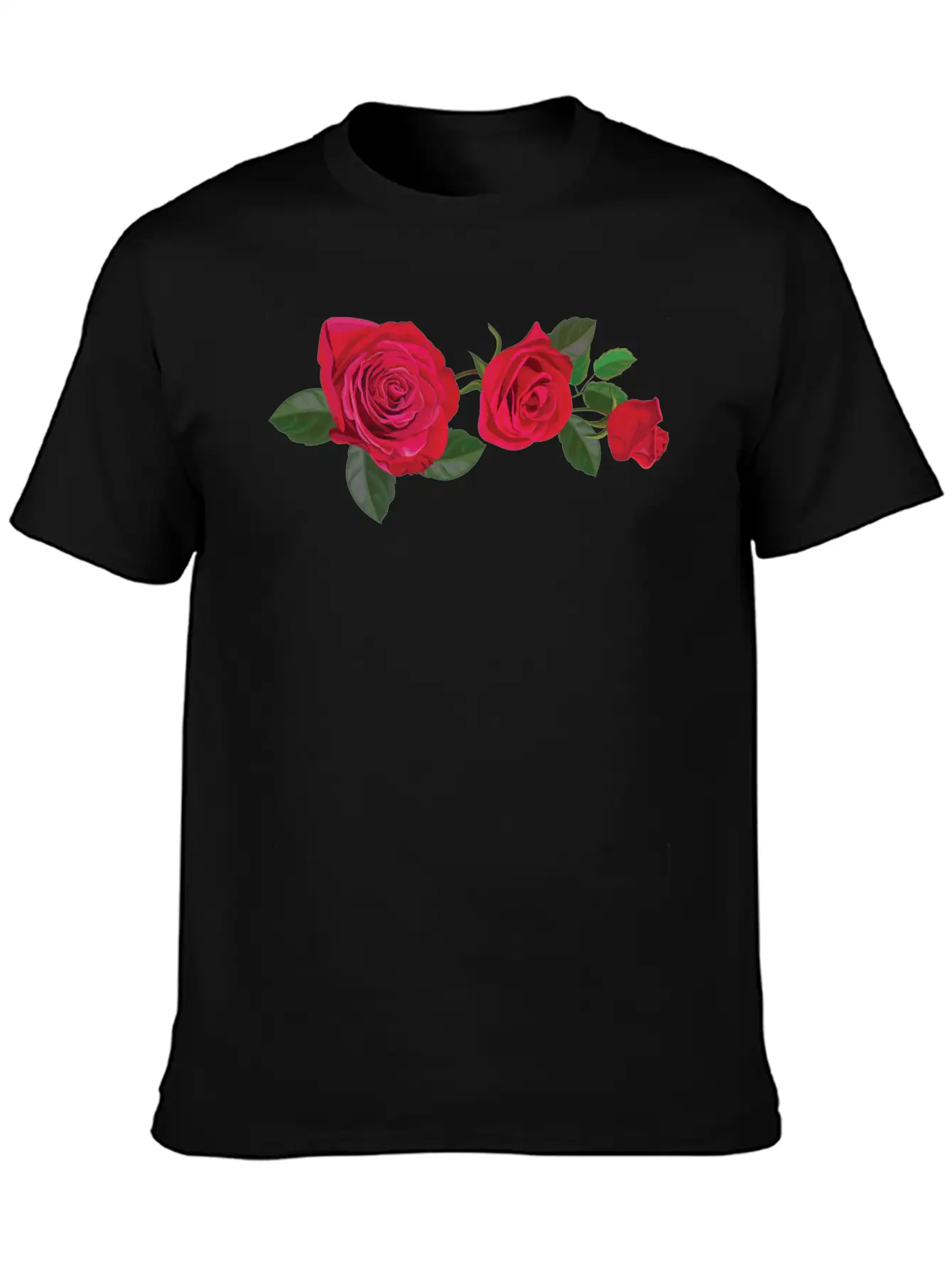 3 ROSES Classic Crew Neck Graphic Tee – Everyday Minimal Look