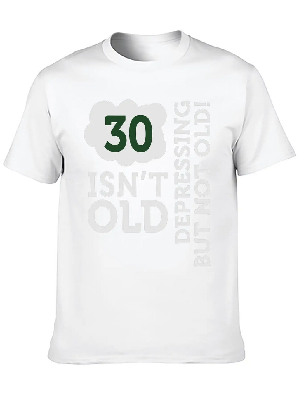 30 Is Not Old. Depressing, But Not Old! Unisex Casual T-Shirt – Clean Design For Daily Comfort
