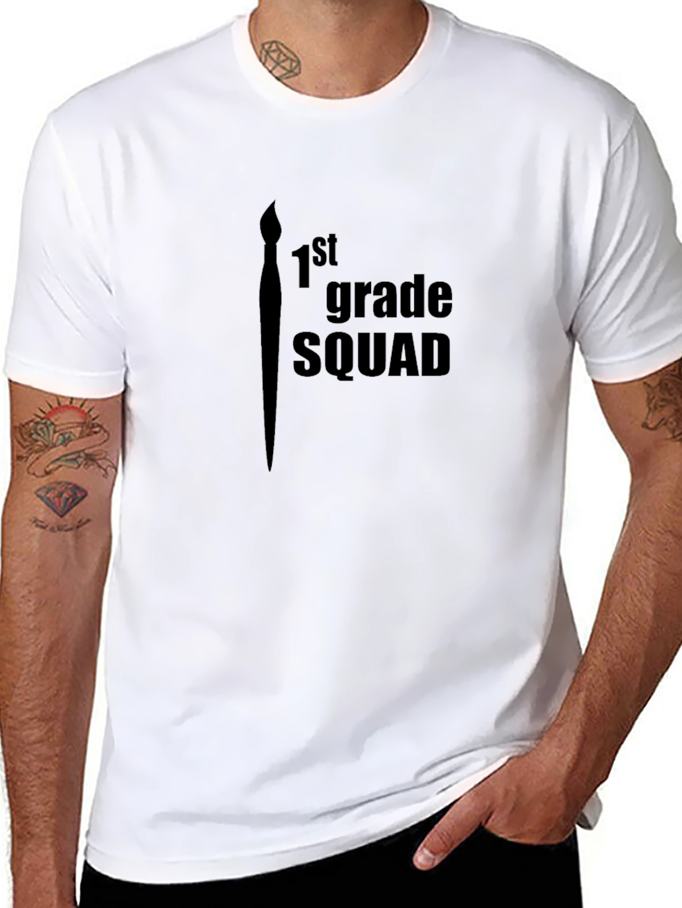 1st Grade Squad Black Graphic Tee