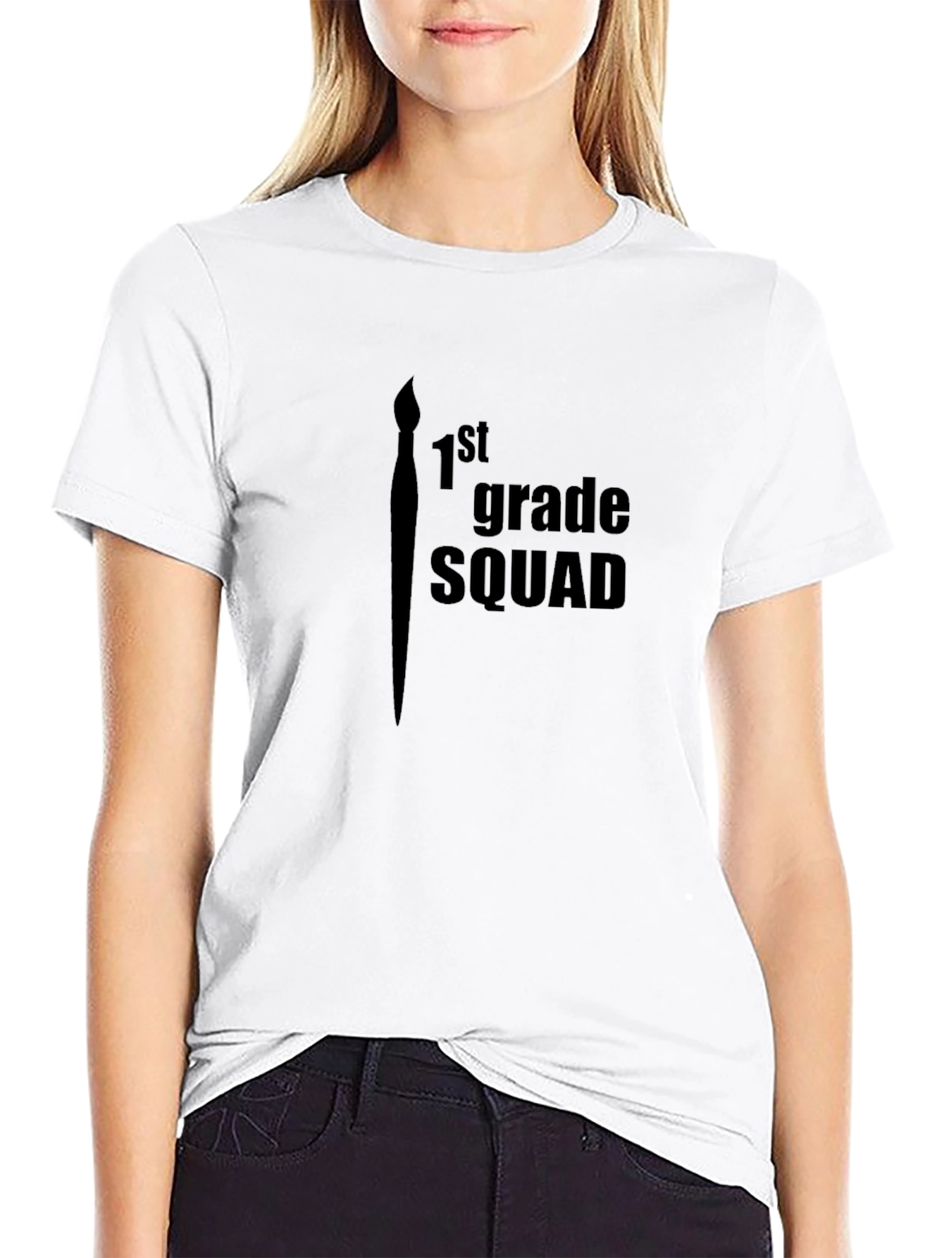 1st Grade Squad Black Graphic Tee