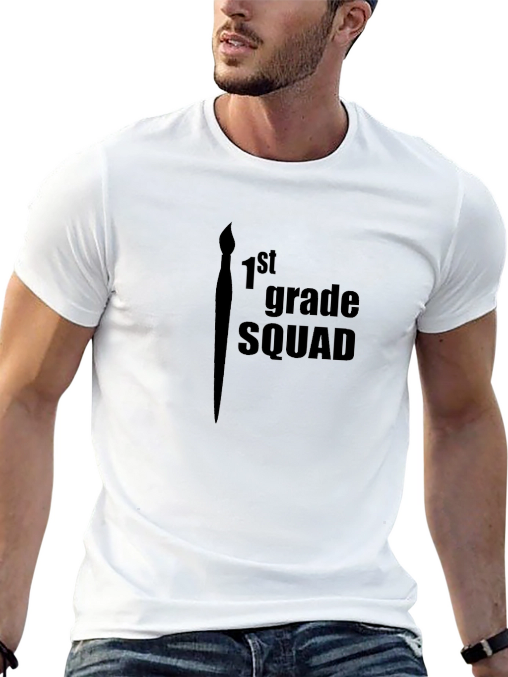 1st Grade Squad Black Graphic Tee