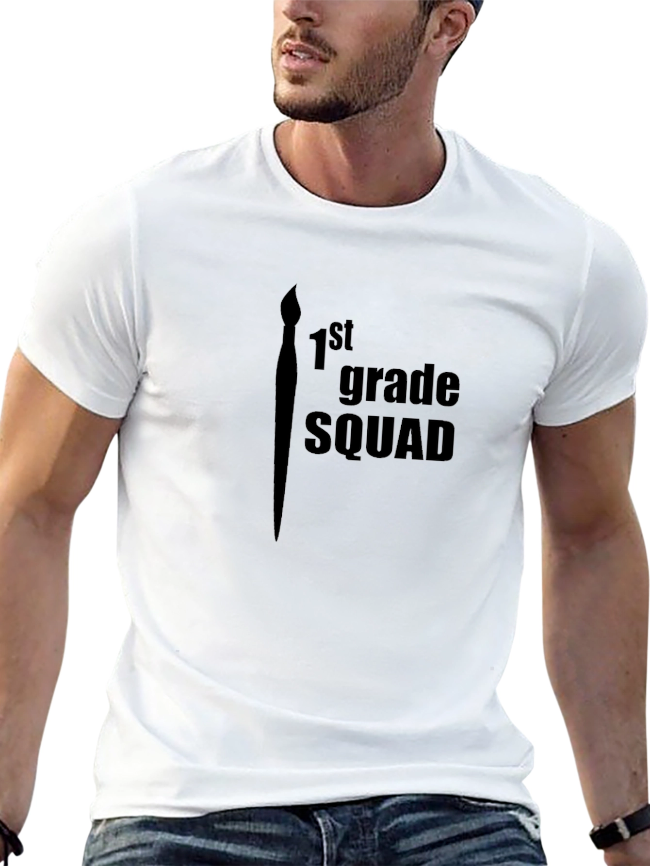 1st Grade Squad Black Graphic Tee