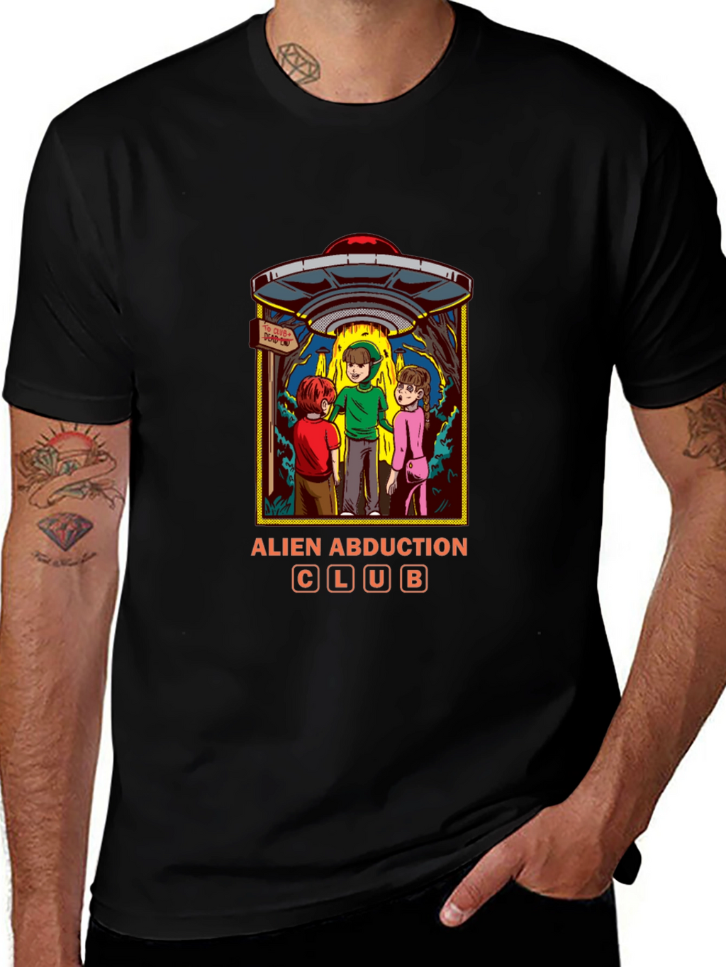 Alien Abduction Club Graphic T-Shirt