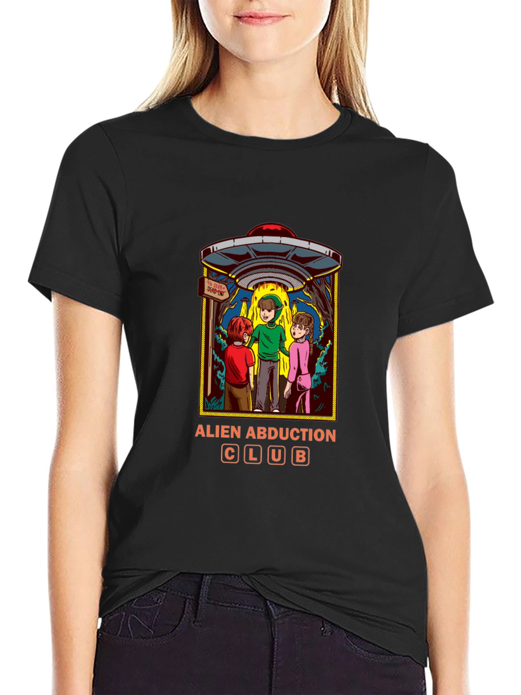 Alien Abduction Club Graphic T-Shirt
