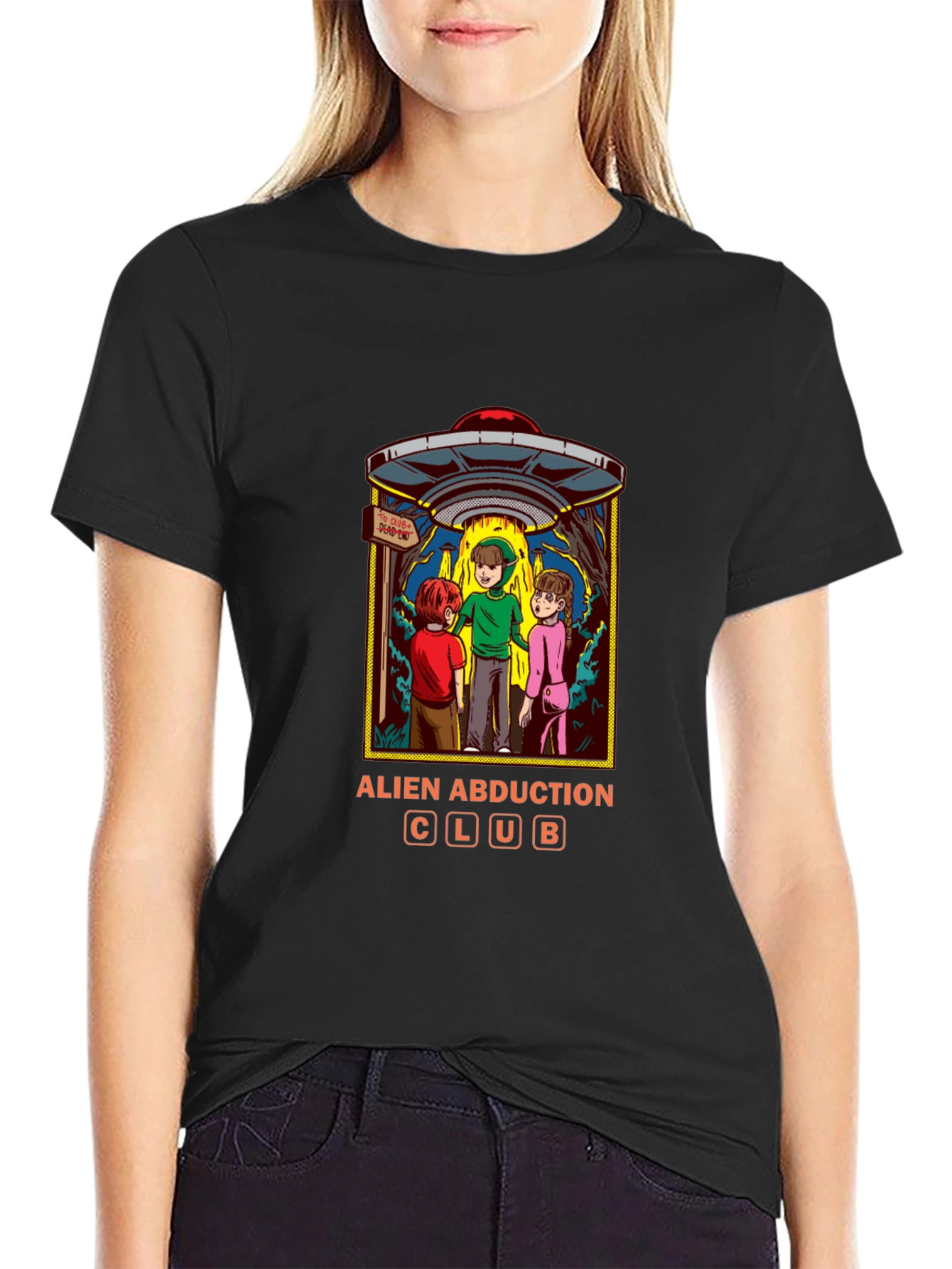 Alien Abduction Club Graphic T-Shirt