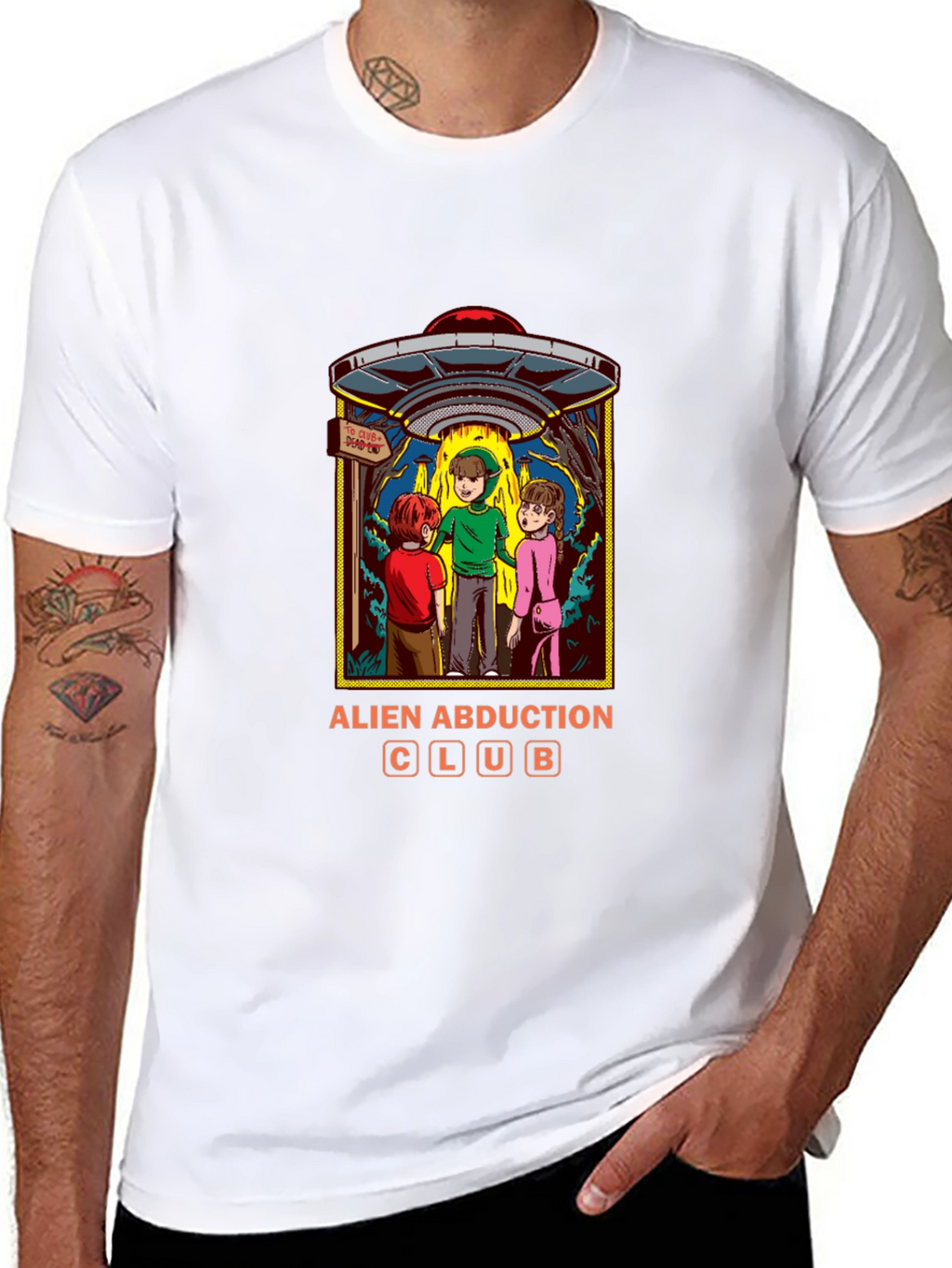 Alien Abduction Club Graphic T-Shirt