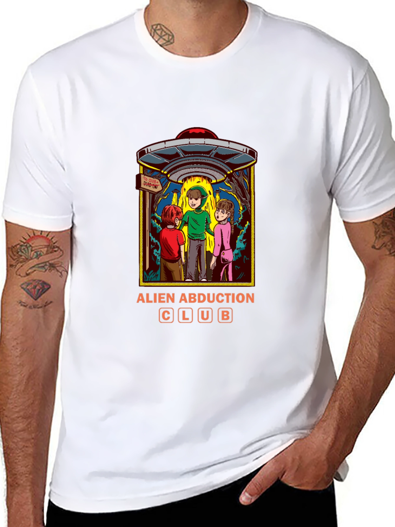Alien Abduction Club Graphic T-Shirt