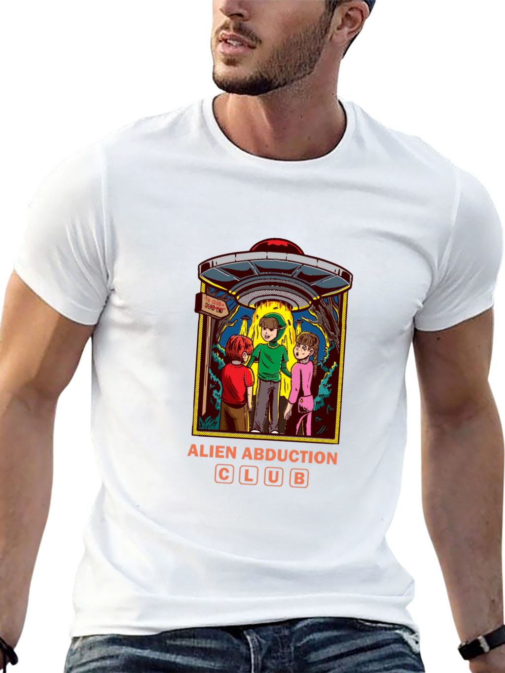 Alien Abduction Club Graphic T-Shirt