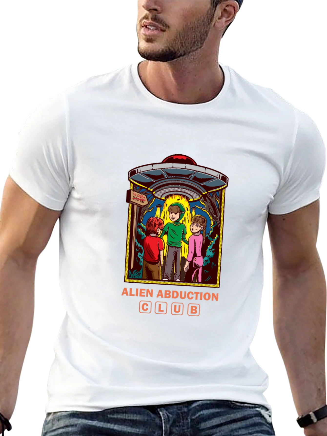 Alien Abduction Club Graphic T-Shirt