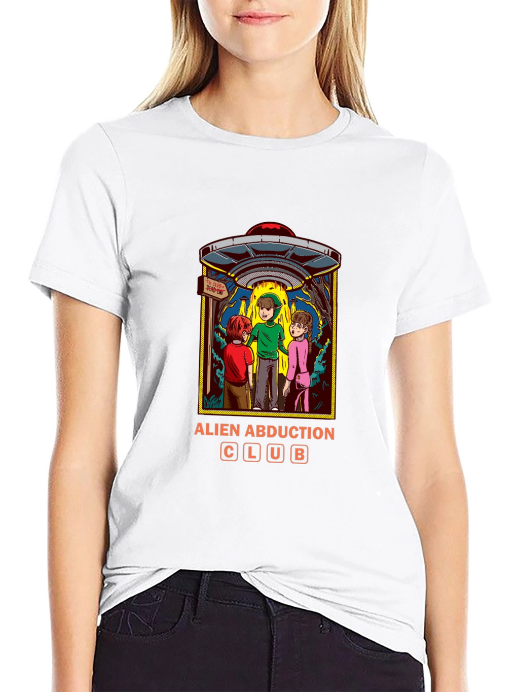 Alien Abduction Club Graphic T-Shirt
