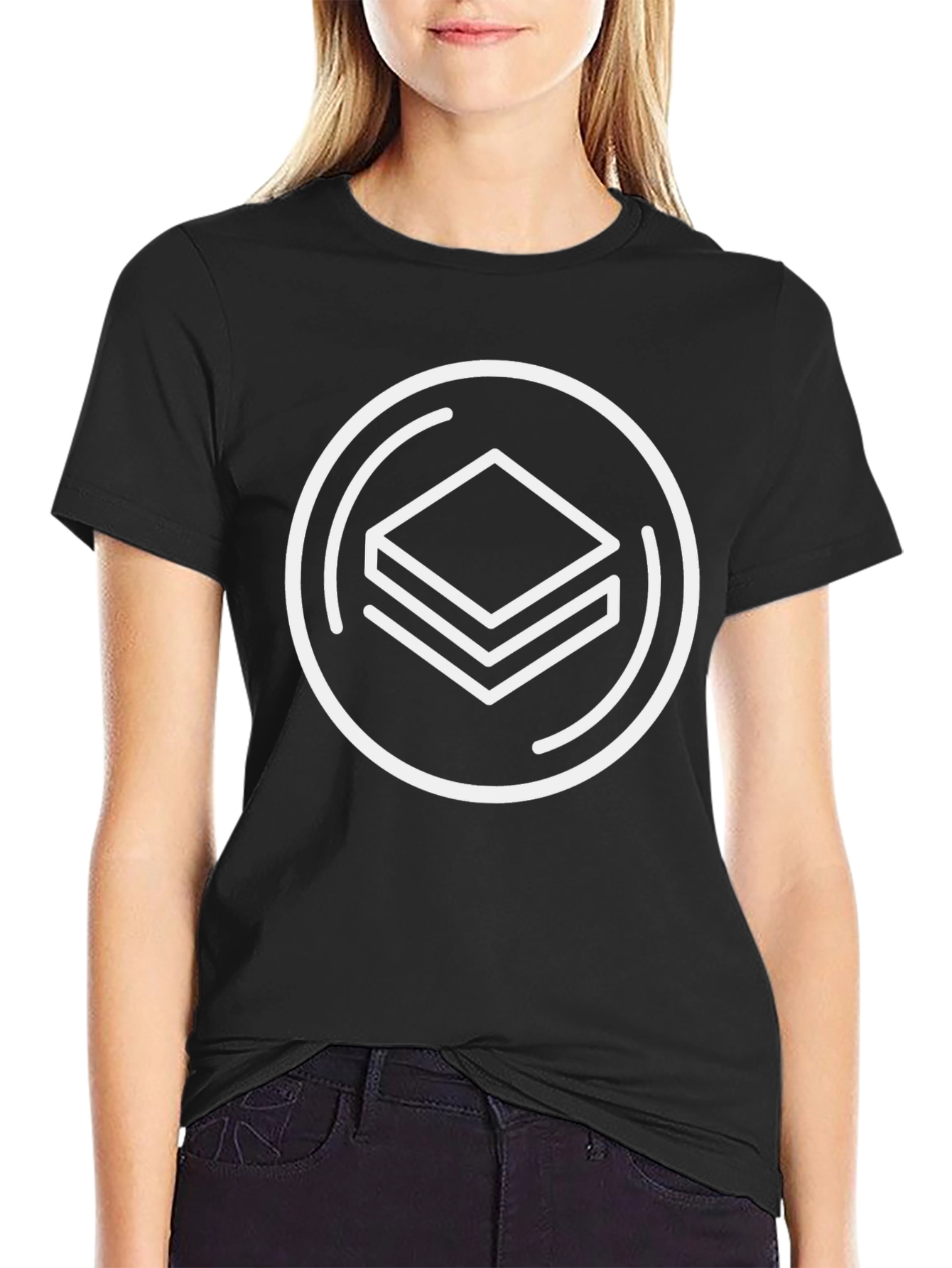 Abstract Symbol Graphic Tee - Stylish Casual Wear