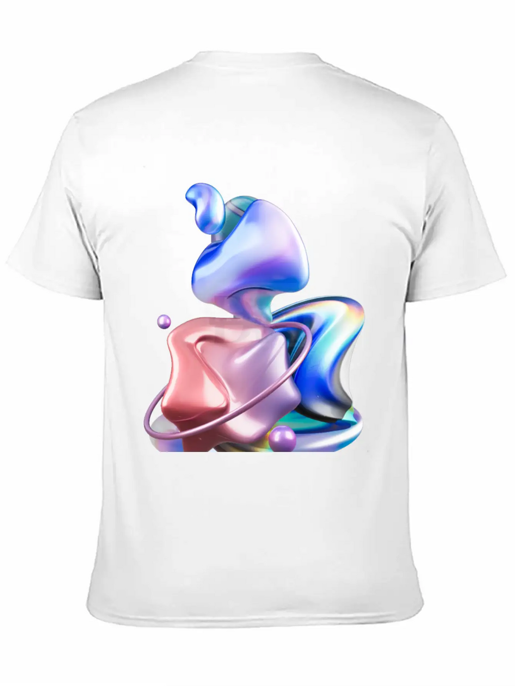 3D Holographic Abstract Basic Graphic T-Shirt – Daily Comfort In Soft Cotton