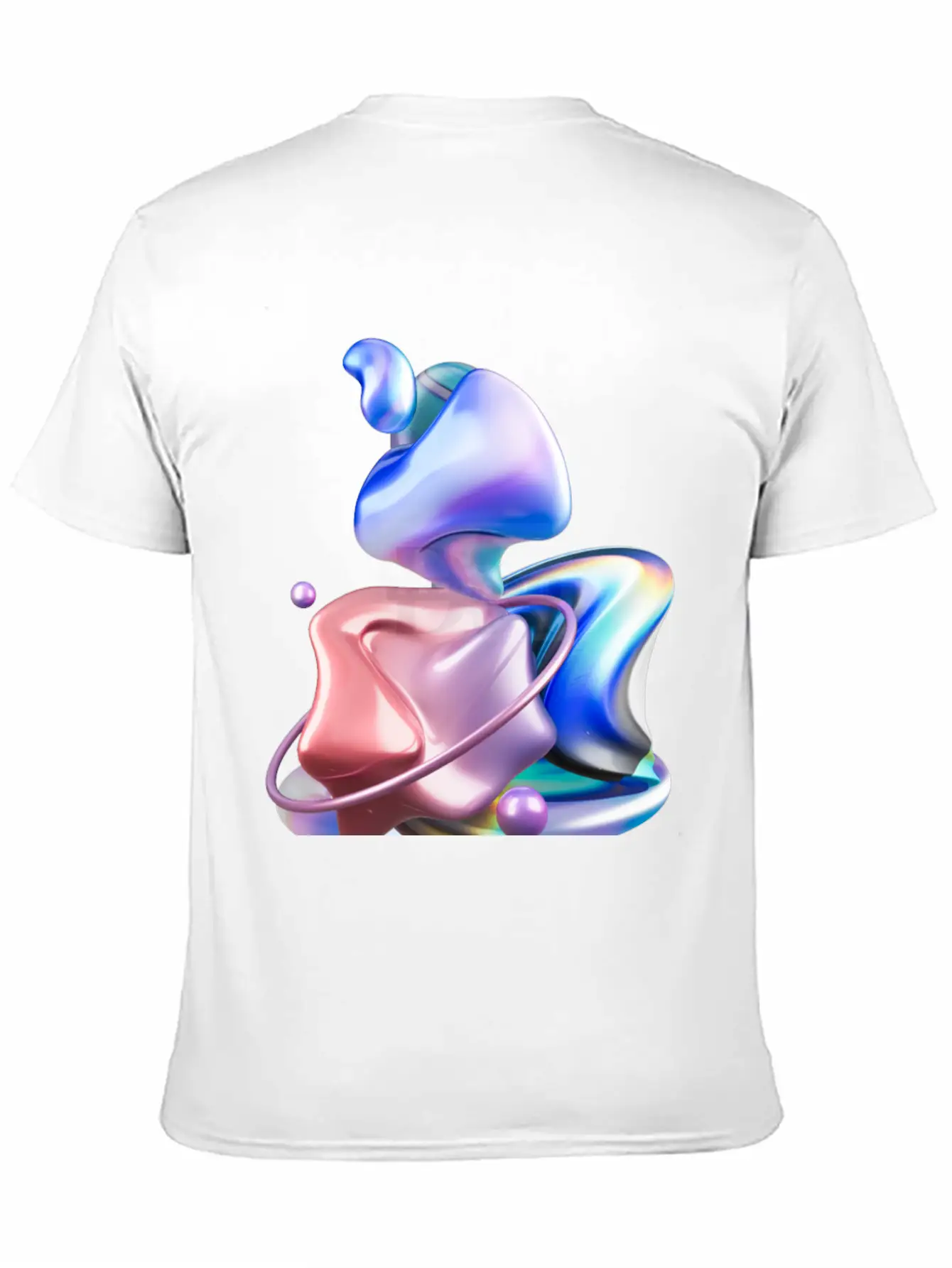 3D Holographic Abstract Basic Graphic T-Shirt – Daily Comfort In Soft Cotton