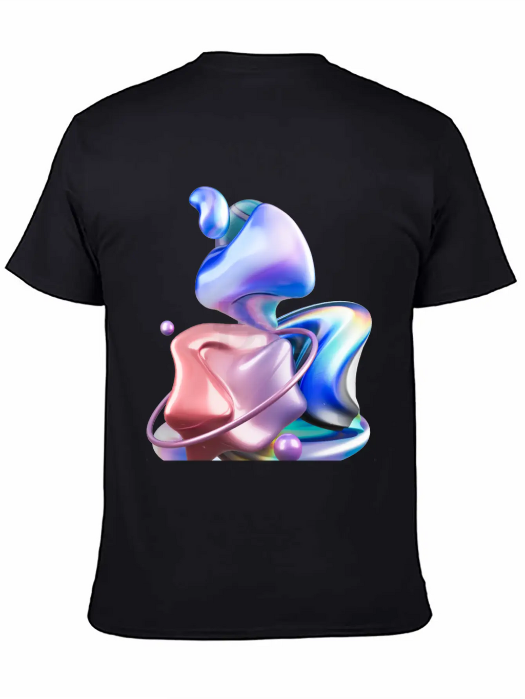 3D Holographic Abstract Basic Graphic T-Shirt – Daily Comfort In Soft Cotton