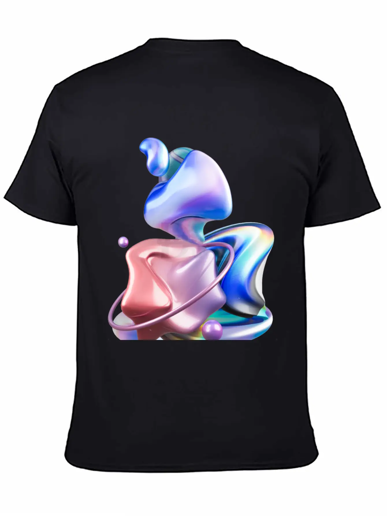 3D Holographic Abstract Basic Graphic T-Shirt – Daily Comfort In Soft Cotton