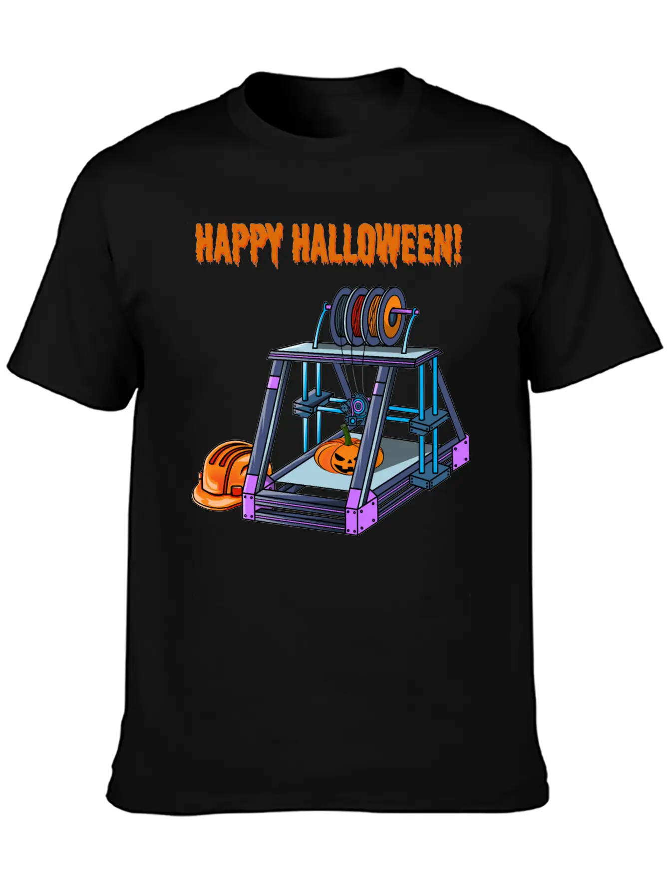3D Printer #3 Halloween Edition Classic Fit Graphic Tee For Daily Comfort – Unisex Cotton Shirt