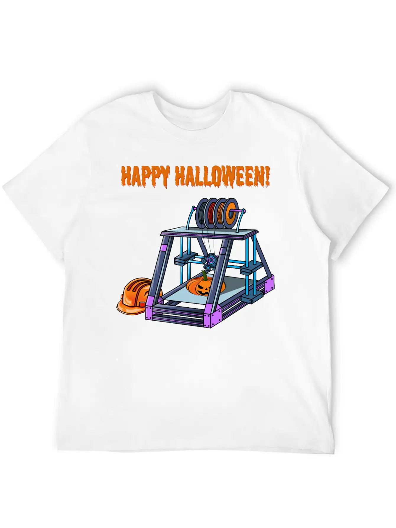 3D Printer #3 Halloween Edition Classic Fit Graphic Tee For Daily Comfort – Unisex Cotton Shirt
