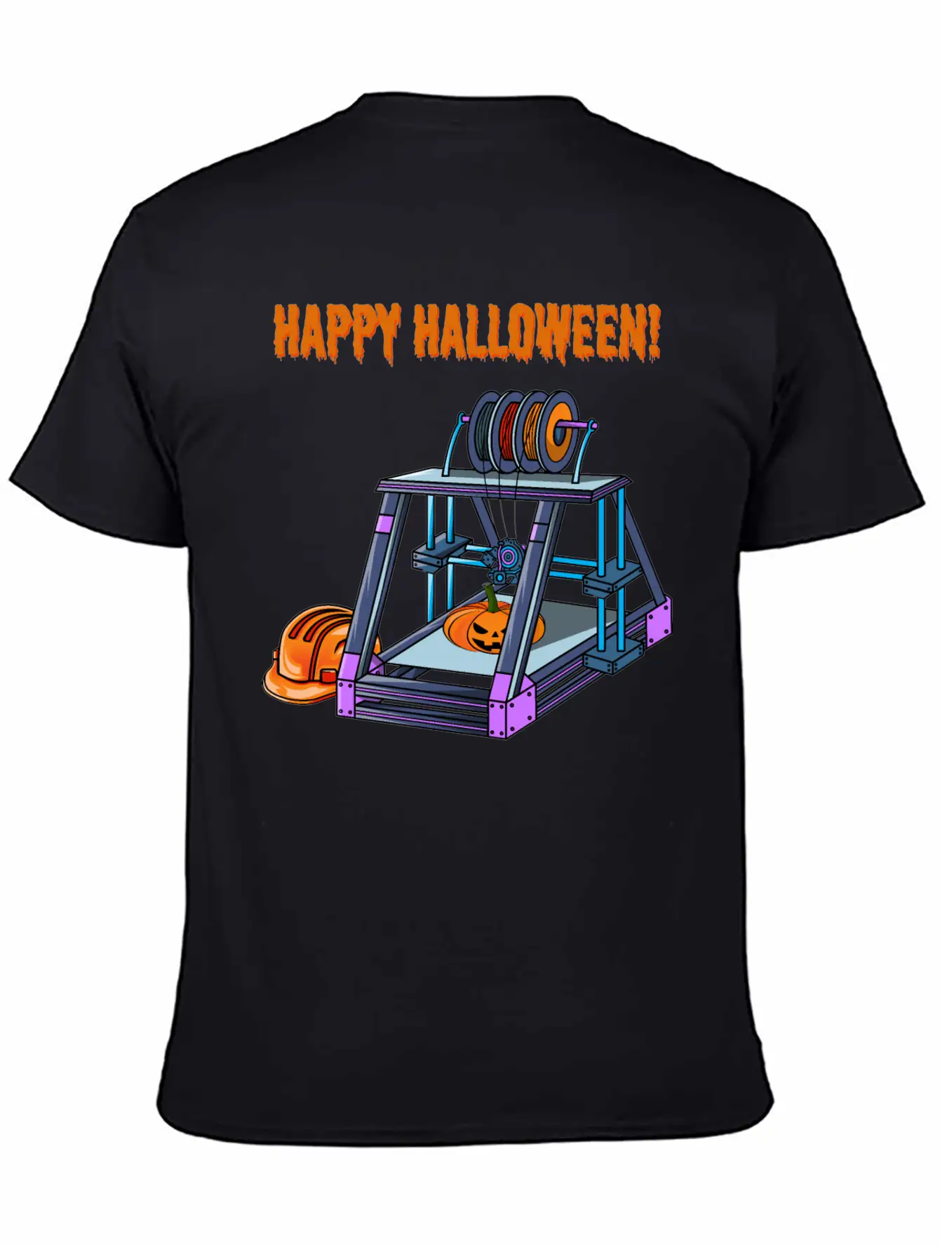 3D Printer #3 Halloween Edition Classic Fit Graphic Tee For Daily Comfort – Unisex Cotton Shirt
