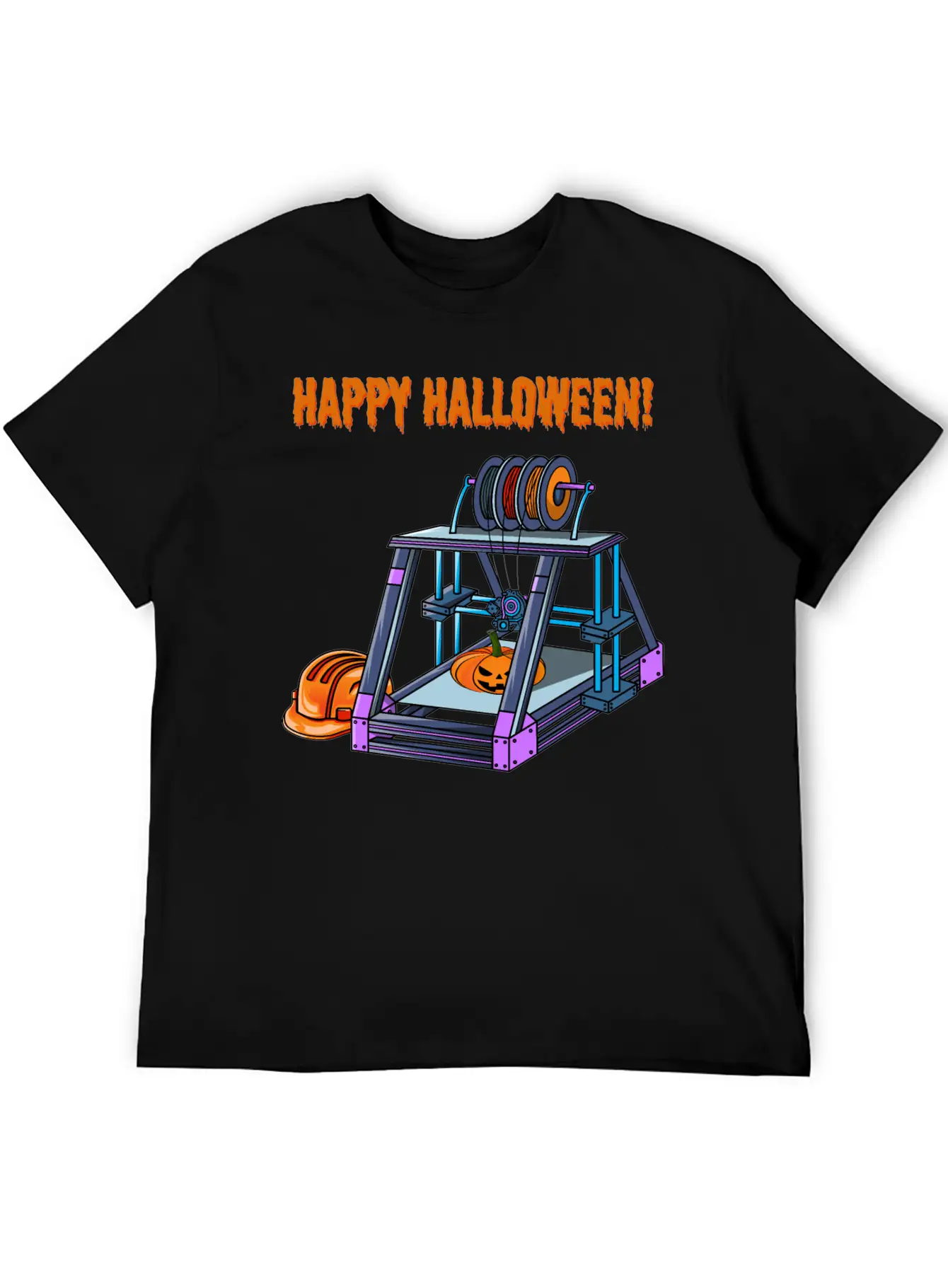 3D Printer #3 Halloween Edition Classic Fit Graphic Tee For Daily Comfort – Unisex Cotton Shirt