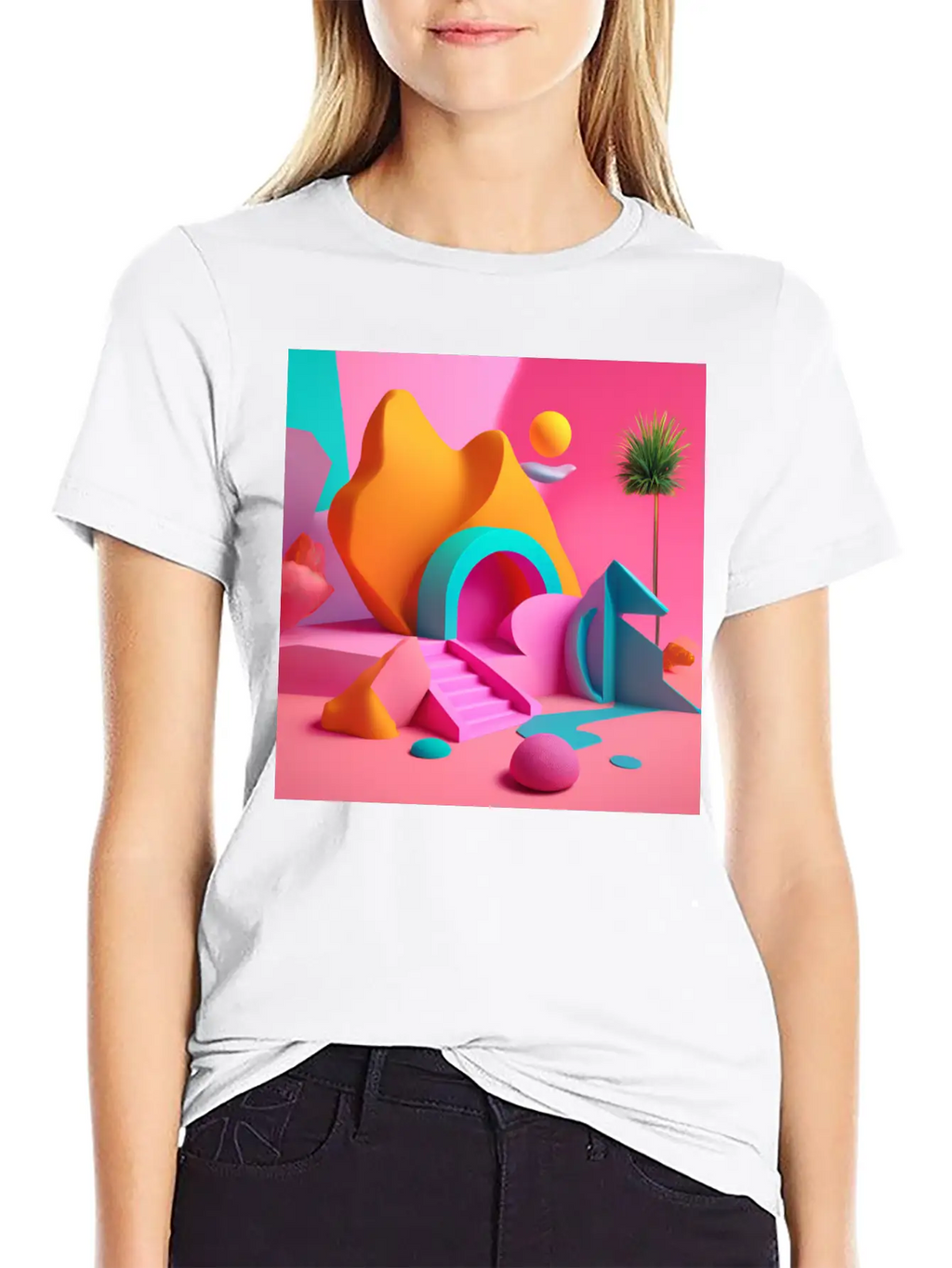 3D Surrealism Art Design Breathable Soft Cotton T-Shirt – Timeless Casual Look