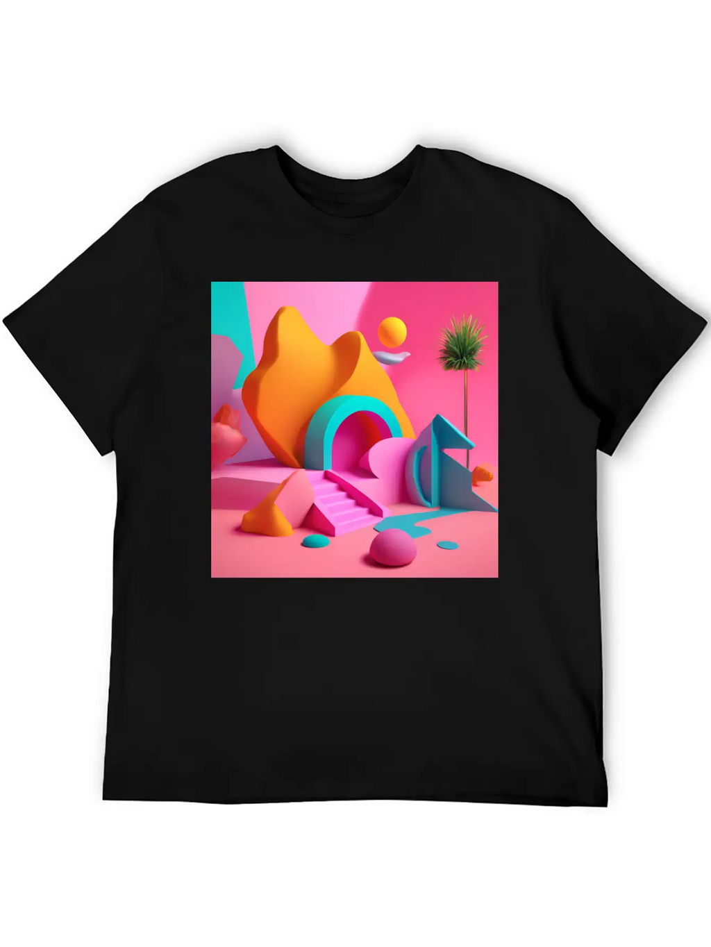 3D Surrealism Art Design Breathable Soft Cotton T-Shirt – Timeless Casual Look