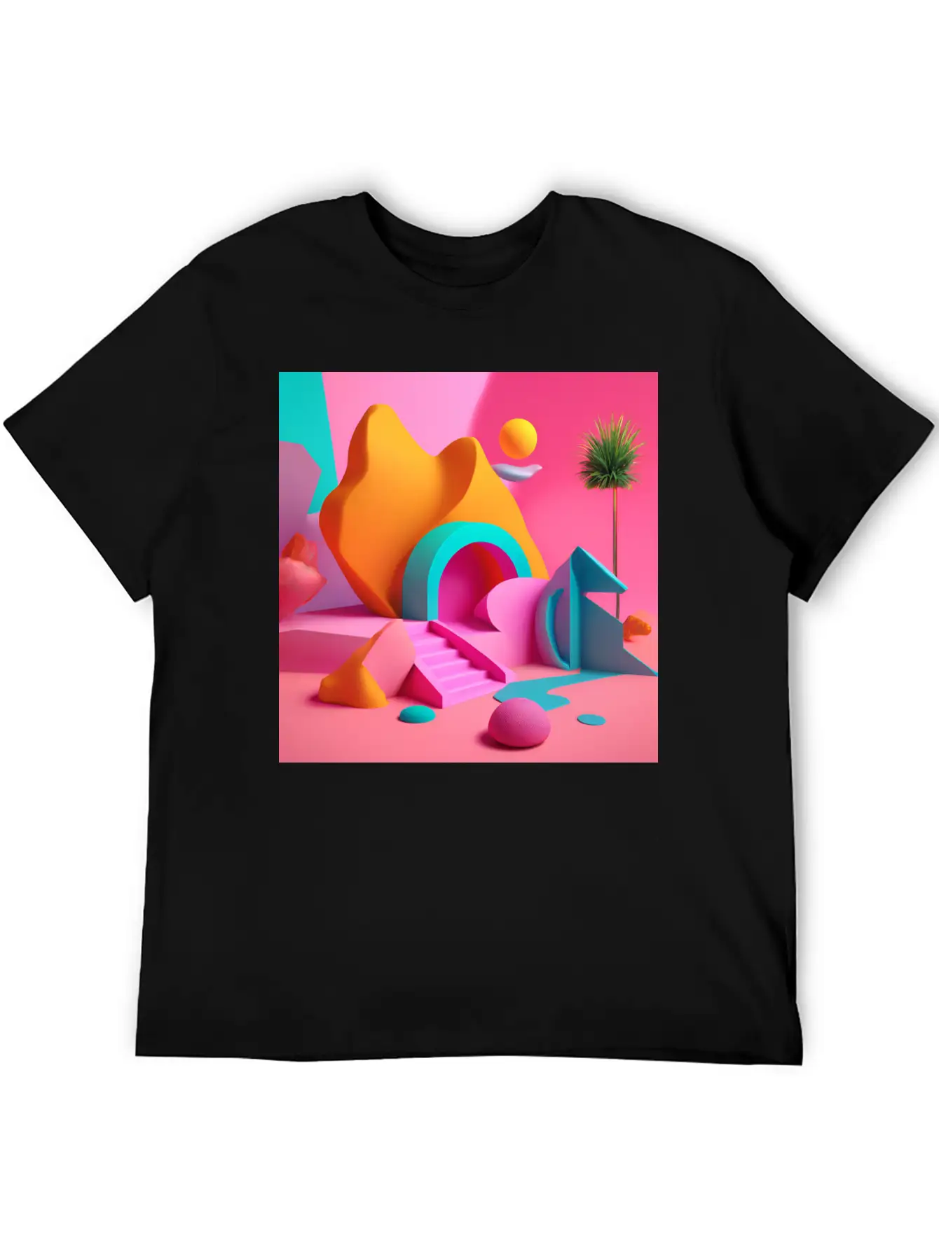 3D Surrealism Art Design Breathable Soft Cotton T-Shirt – Timeless Casual Look
