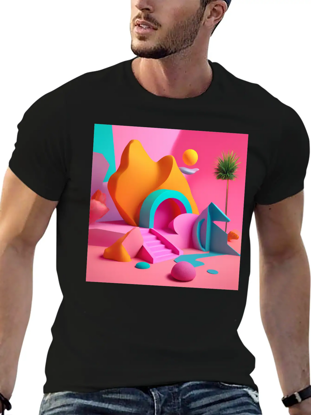 3D Surrealism Art Design Breathable Soft Cotton T-Shirt – Timeless Casual Look