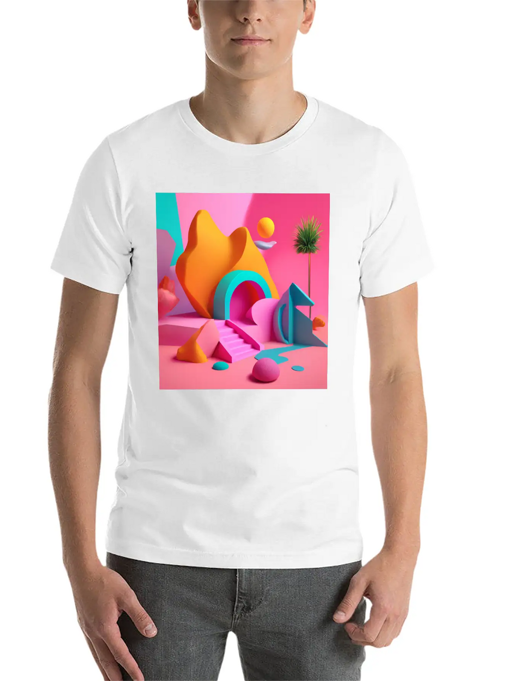 3D Surrealism Art Design Breathable Soft Cotton T-Shirt – Timeless Casual Look