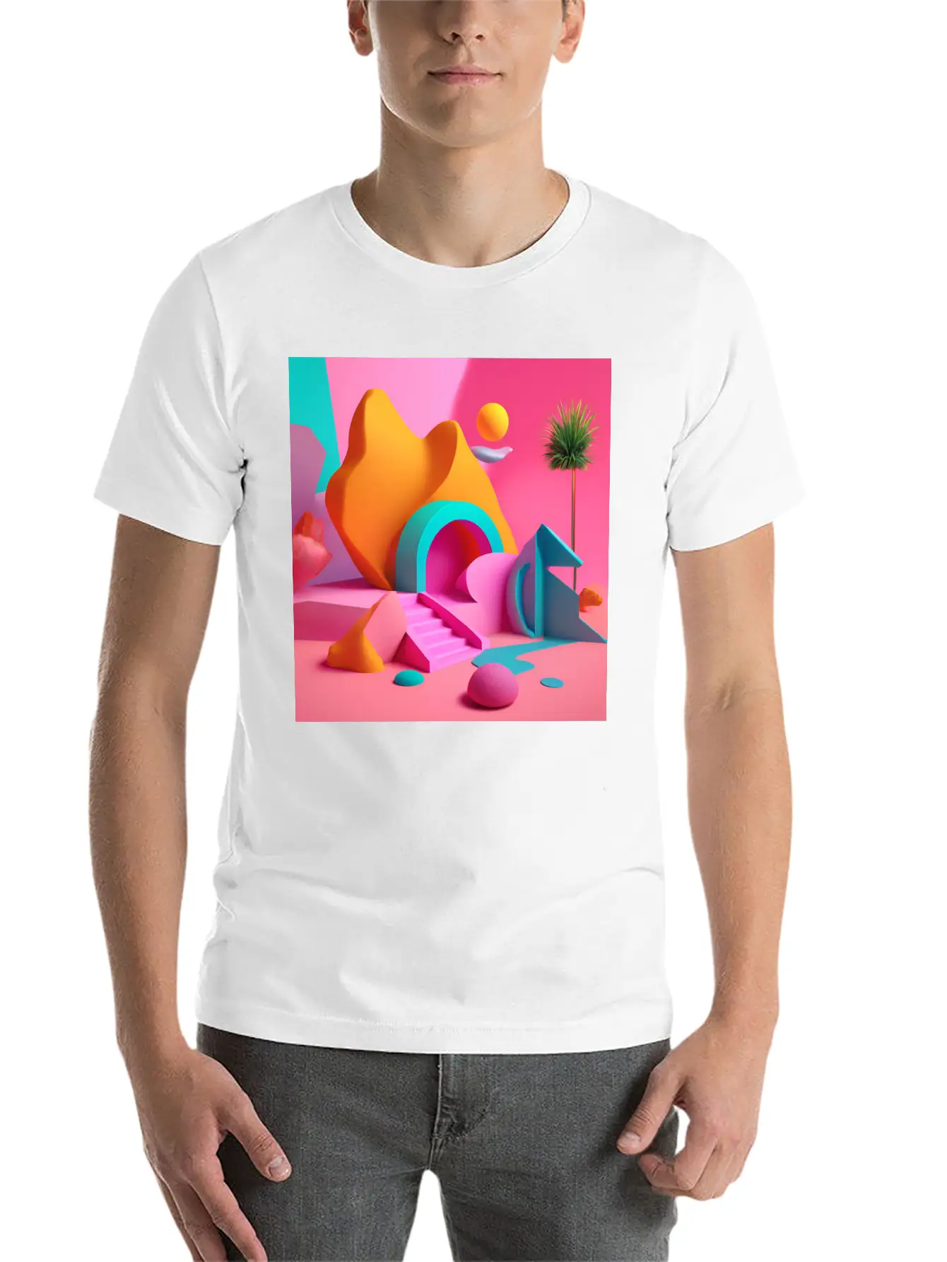 3D Surrealism Art Design Breathable Soft Cotton T-Shirt – Timeless Casual Look