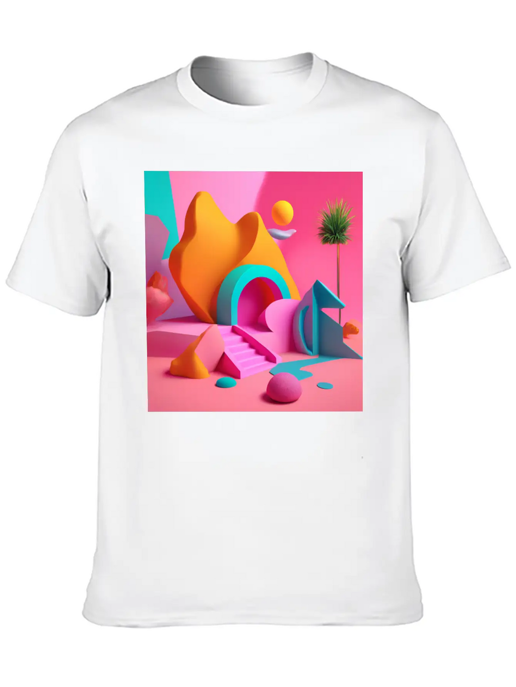 3D Surrealism Art Design Breathable Soft Cotton T-Shirt – Timeless Casual Look
