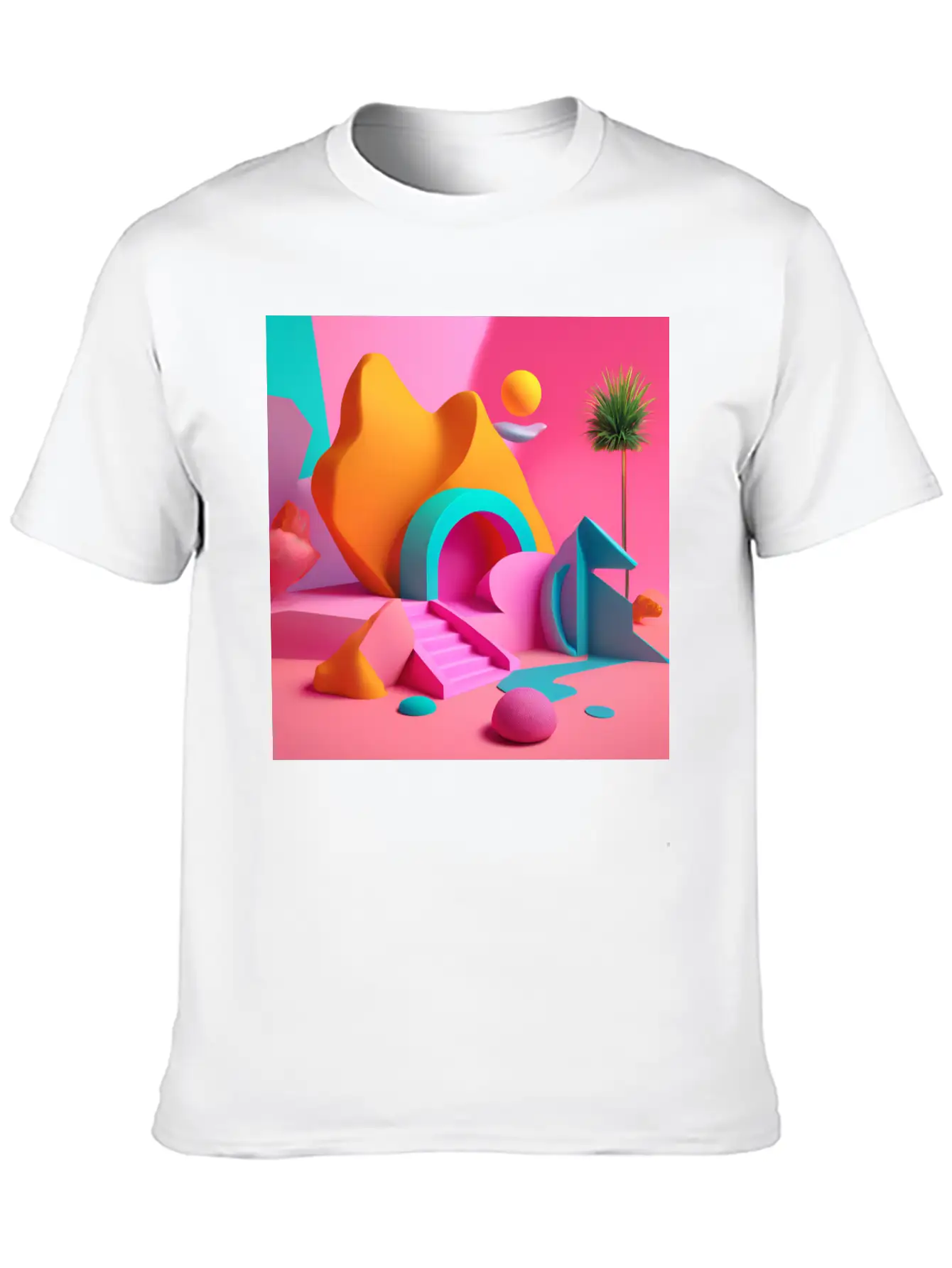 3D Surrealism Art Design Breathable Soft Cotton T-Shirt – Timeless Casual Look