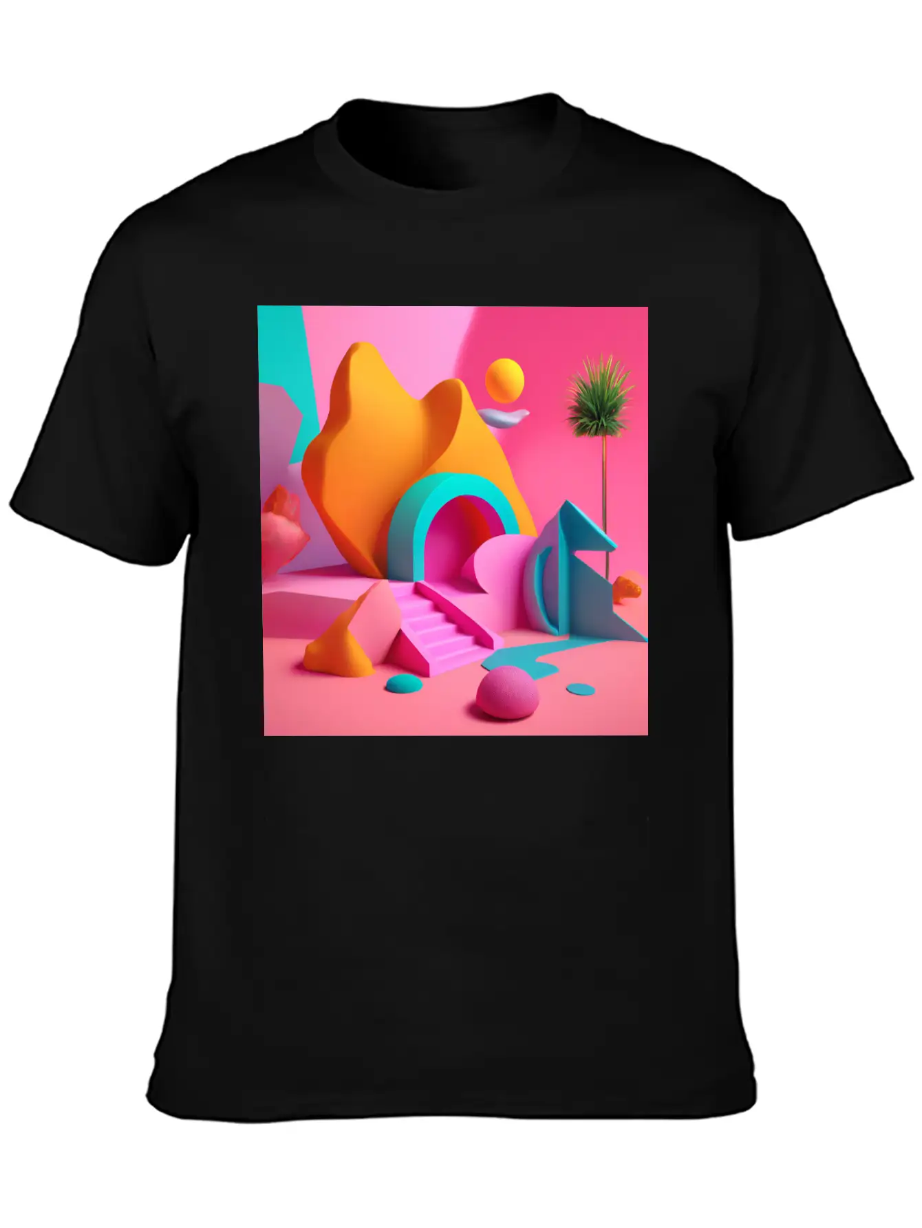 3D Surrealism Art Design Breathable Soft Cotton T-Shirt – Timeless Casual Look