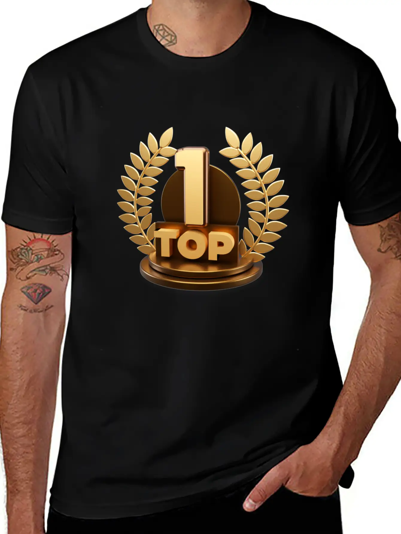 3d Top Trophy For First Winner Design Comfortable Minimalist Graphic Tee – Summer Style Essential
