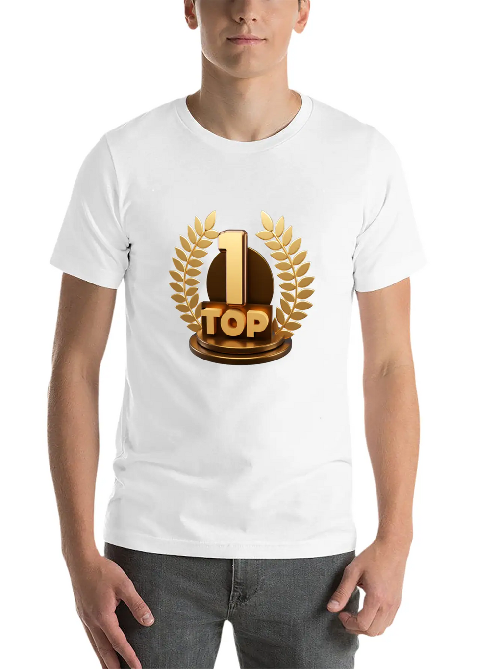 3d Top Trophy For First Winner Design Comfortable Minimalist Graphic Tee – Summer Style Essential