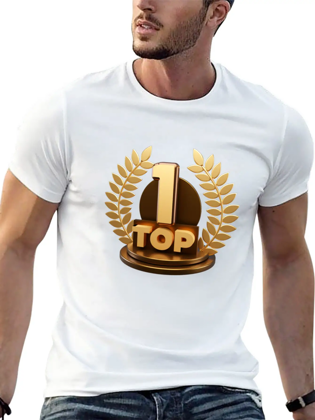 3d Top Trophy For First Winner Design Comfortable Minimalist Graphic Tee – Summer Style Essential