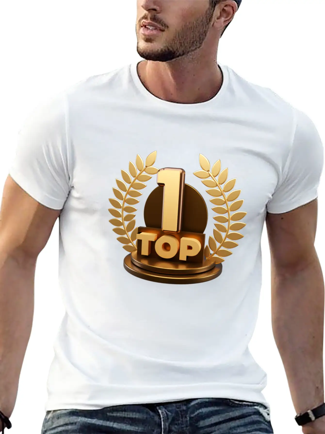 3d Top Trophy For First Winner Design Comfortable Minimalist Graphic Tee – Summer Style Essential