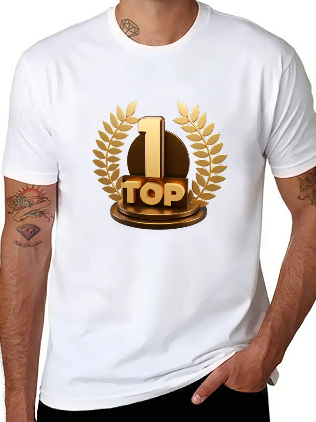 3d Top Trophy For First Winner Design Comfortable Minimalist Graphic Tee – Summer Style Essential