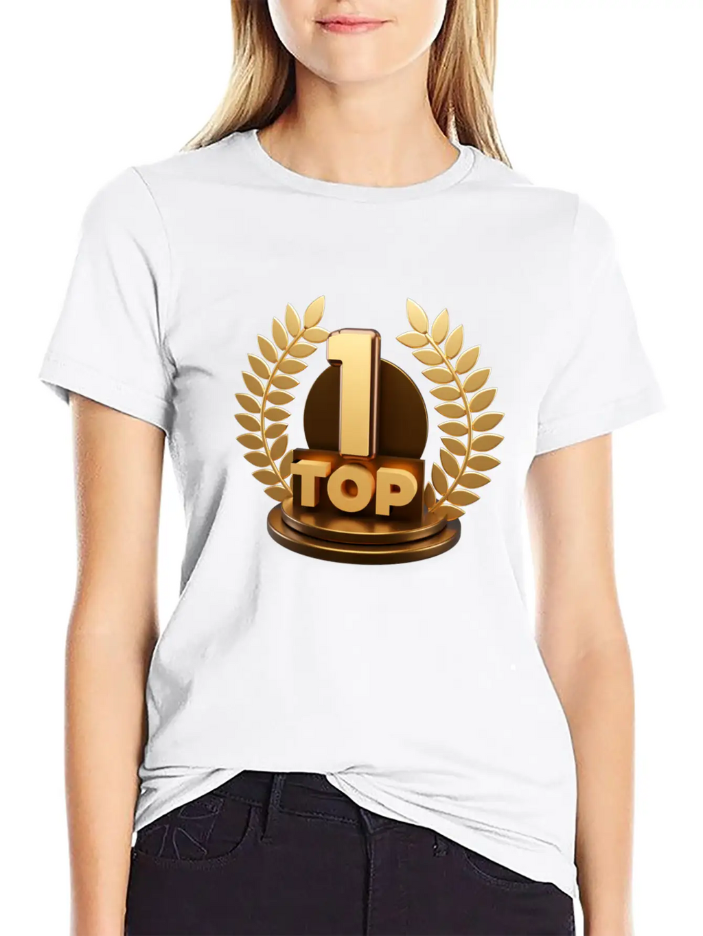 3d Top Trophy For First Winner Design Comfortable Minimalist Graphic Tee – Summer Style Essential