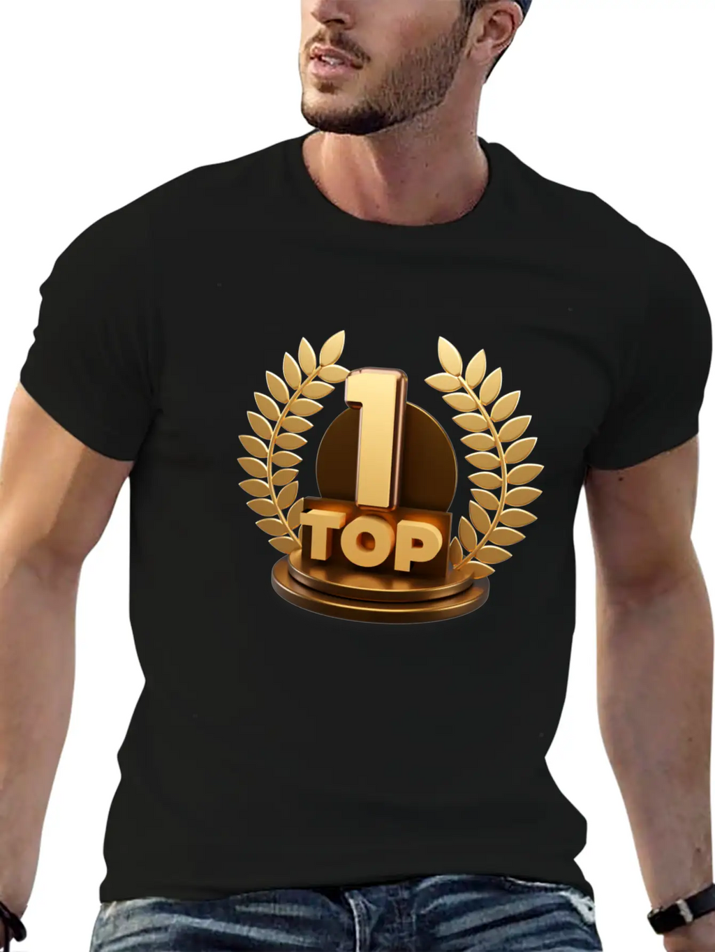 3d Top Trophy For First Winner Design Comfortable Minimalist Graphic Tee – Summer Style Essential