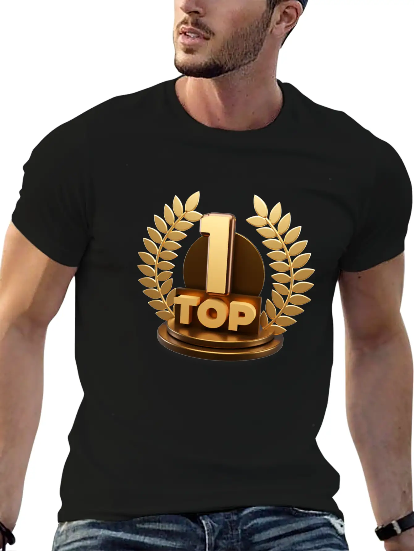 3d Top Trophy For First Winner Design Comfortable Minimalist Graphic Tee – Summer Style Essential