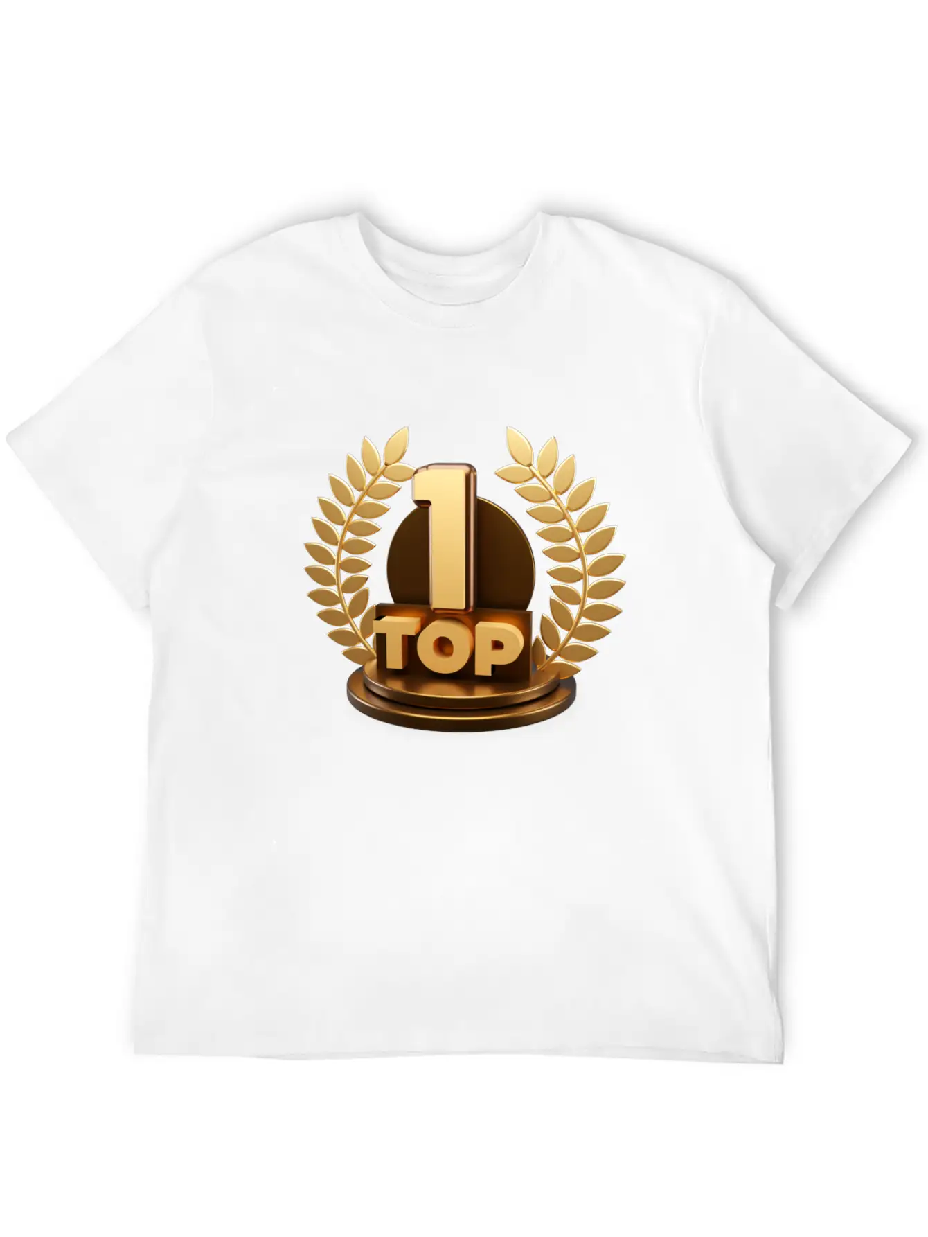 3d Top Trophy For First Winner Design Comfortable Minimalist Graphic Tee – Summer Style Essential