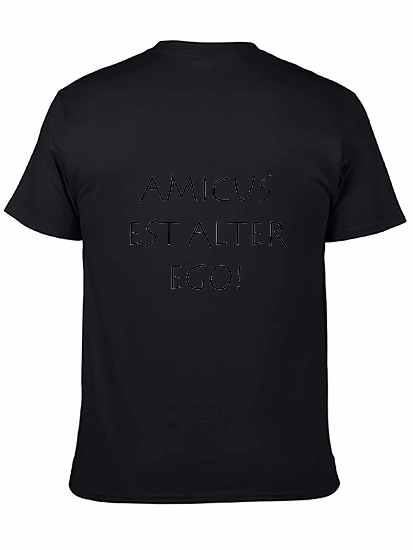 Amicus Est Alter Ego Graphic Tee - Black