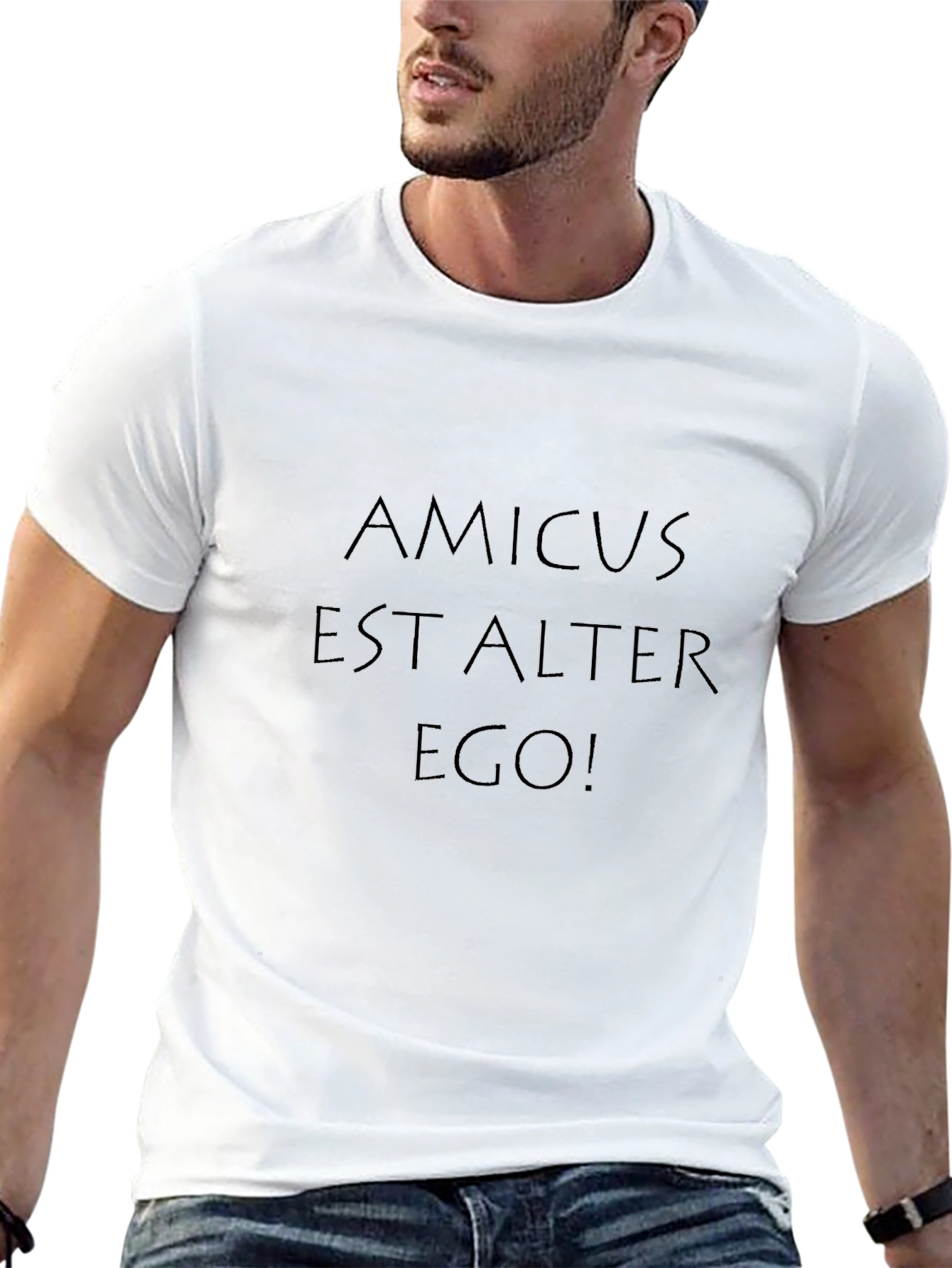 Amicus Est Alter Ego Graphic Tee - Black