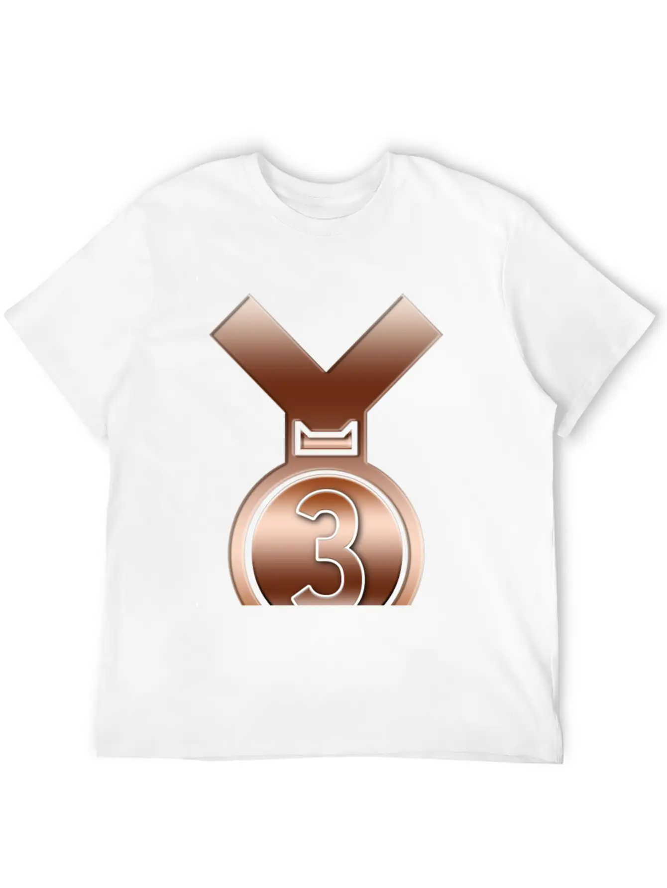 3rd Place Bronze Achievement Award Medal Breathable Soft Cotton T-Shirt – Timeless Casual Look
