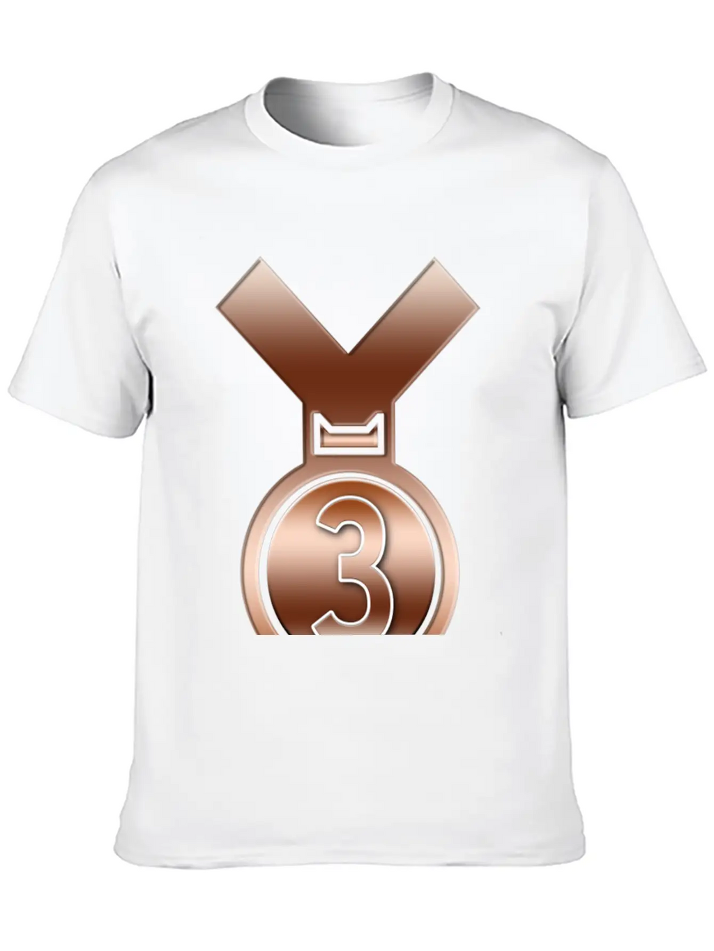 3rd Place Bronze Achievement Award Medal Breathable Soft Cotton T-Shirt – Timeless Casual Look