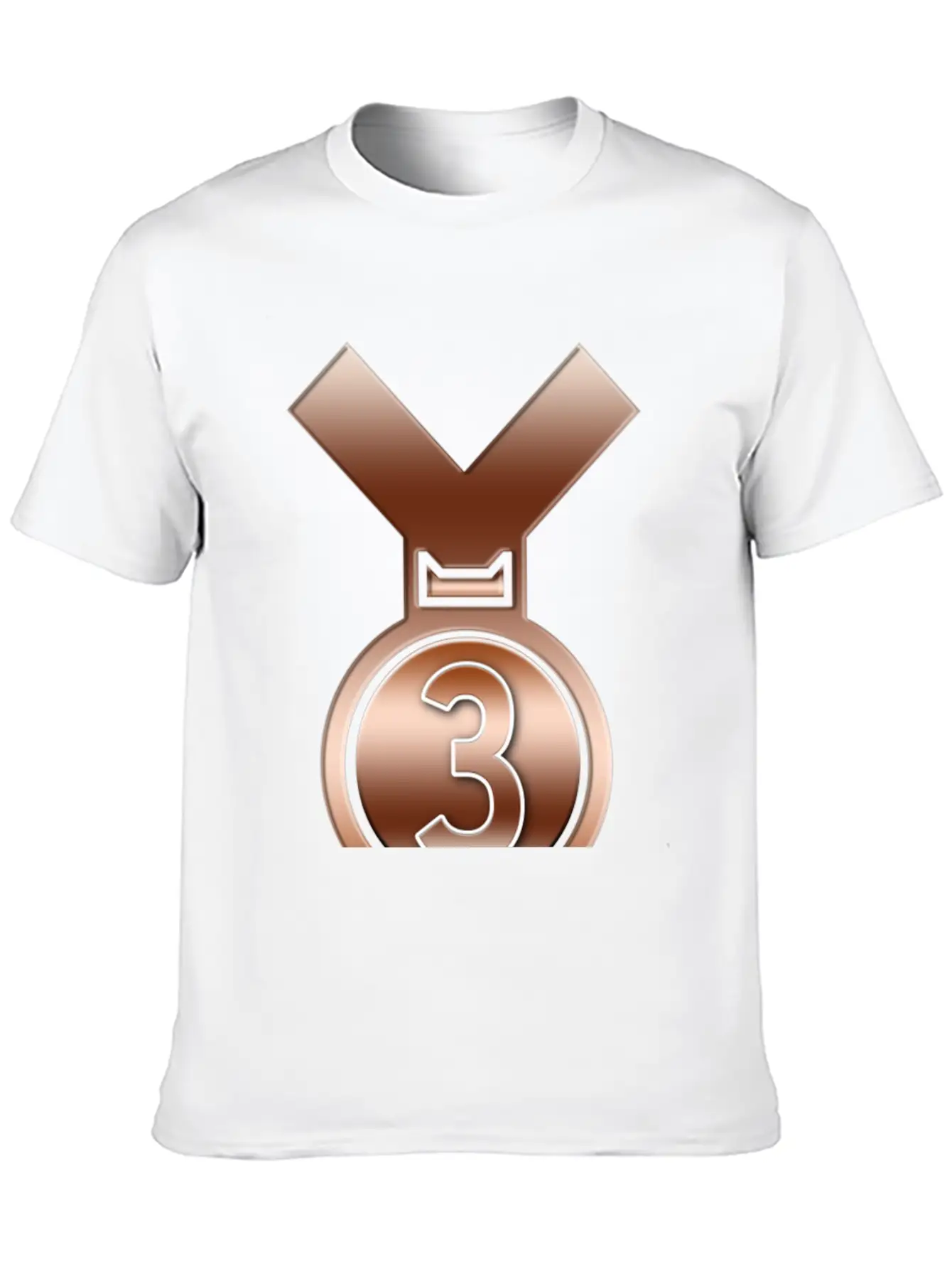 3rd Place Bronze Achievement Award Medal Breathable Soft Cotton T-Shirt – Timeless Casual Look