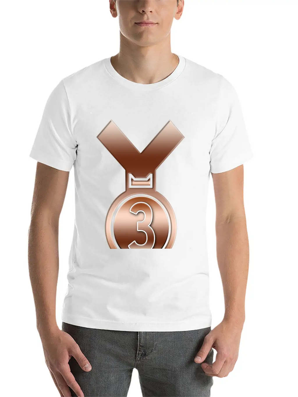 3rd Place Bronze Achievement Award Medal Breathable Soft Cotton T-Shirt – Timeless Casual Look